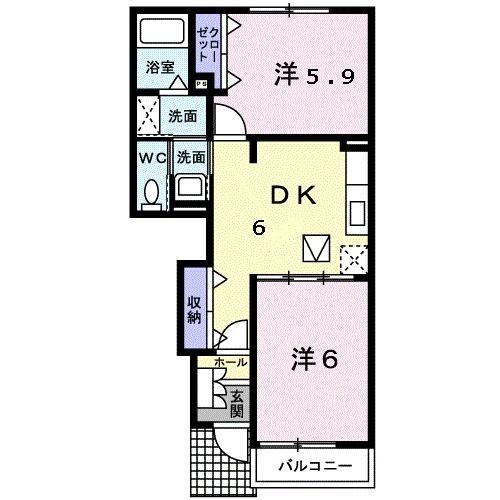 生駒郡平群町大字椣原のアパートの間取り