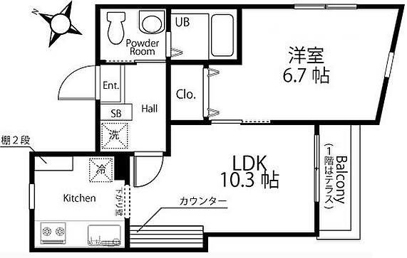 アーバンメゾン横濱鶴見の間取り