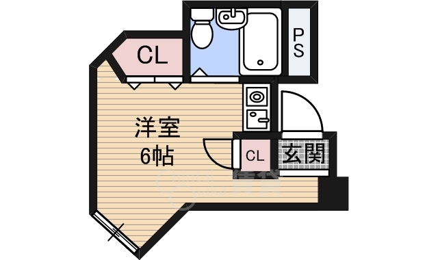 大阪市北区大淀中のマンションの間取り