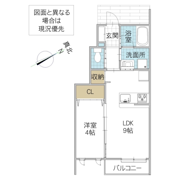 レーガベーネ弁天町1丁目 Aの間取り