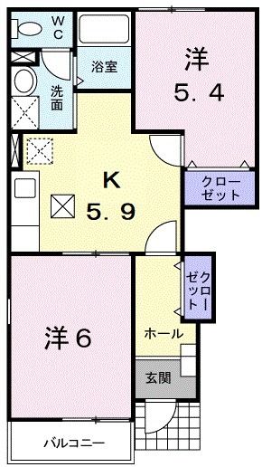 ドミールパストラルＢの間取り