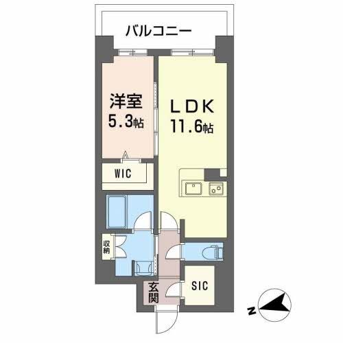 【姫路市東延末のマンションの間取り】