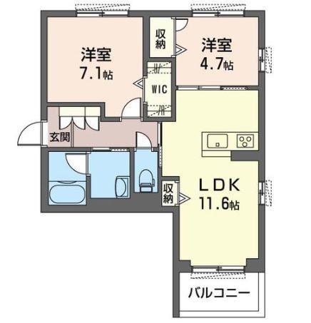 クレシア（シャーメゾン）の間取り