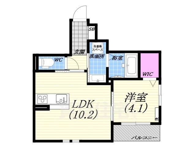 兵庫区芦原通3丁目ヘーベルメゾンの間取り