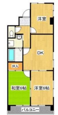 姫路市東雲町のマンションの間取り