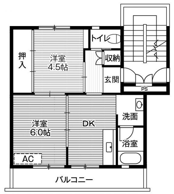 ビレッジハウス柳原2号棟の間取り