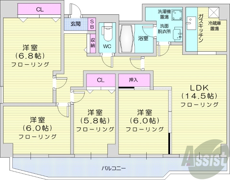 Gufo伏見の間取り