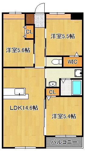 キャンファマンションVの間取り