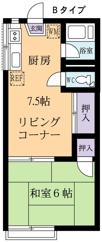 平ハイツの間取り