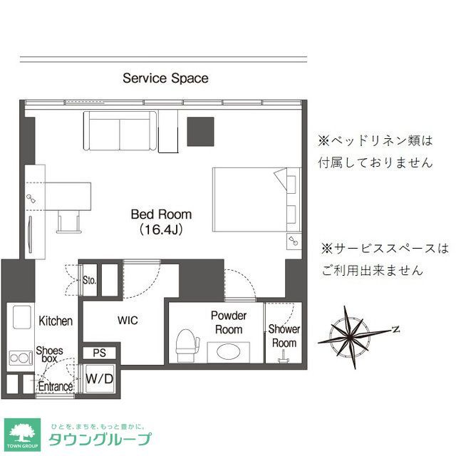 港区港南のマンションの間取り