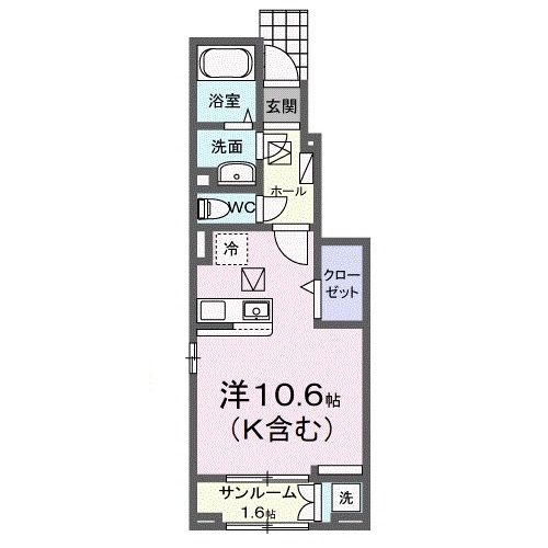 富士宮市小泉のアパートの間取り