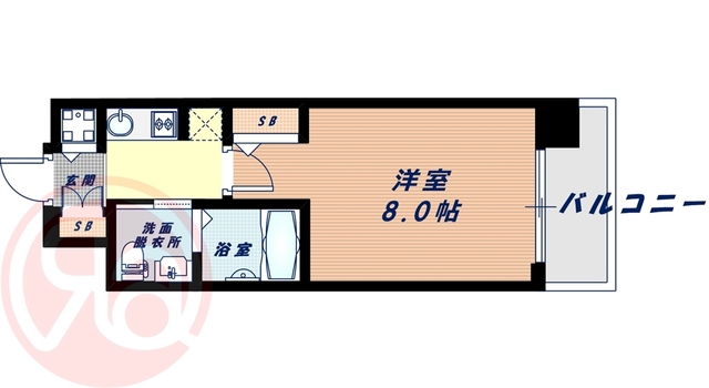 【エスライズ北堀江スワンの間取り】