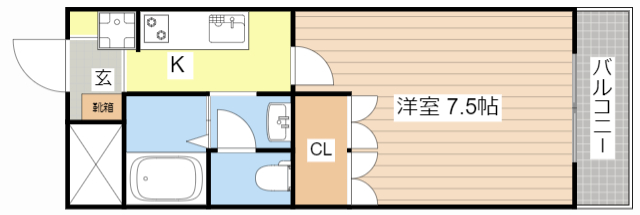 大津市南小松のアパートの間取り