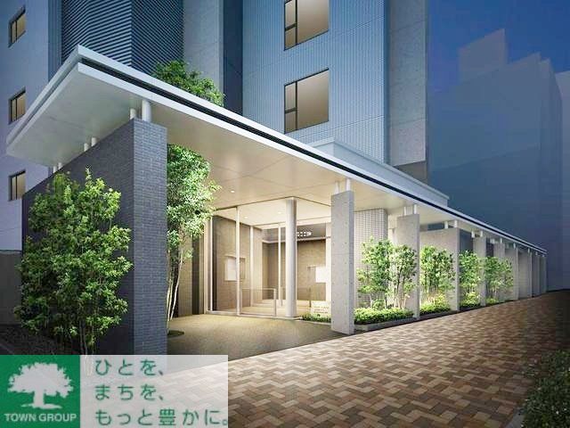 【渋谷区本町のマンションのエントランス】