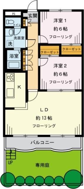 【川崎市高津区二子のマンションの間取り】