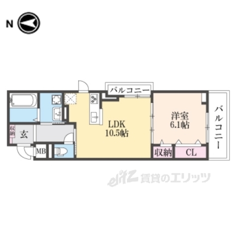 甲賀市水口町水口のアパートの間取り