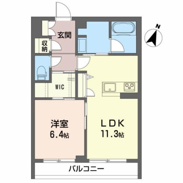 サンシティ八山田　Ａ棟の間取り