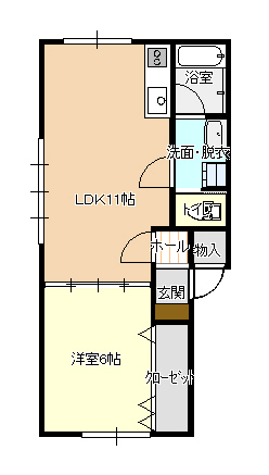 コーポステーション　A棟の間取り