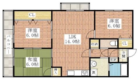 サンフォーレ辰巳の間取り