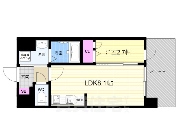 ソルテラス京都勧進橋PARK SIDEの間取り