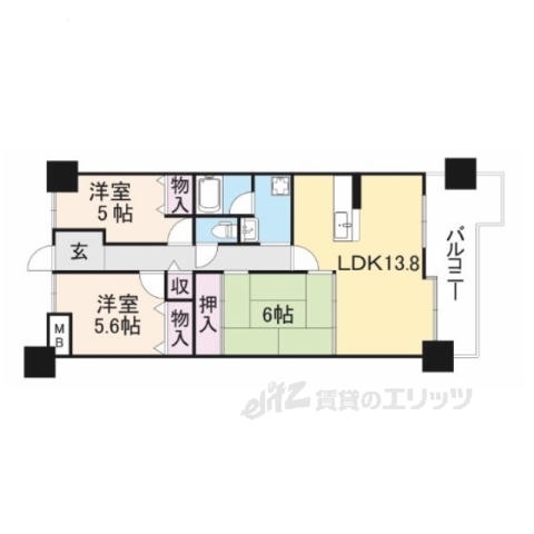 コスモ守山４番館の間取り