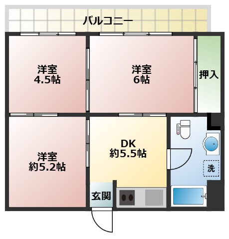 堀ノ内グリーンハイツの間取り