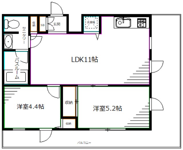 杉並区今川のマンションの間取り