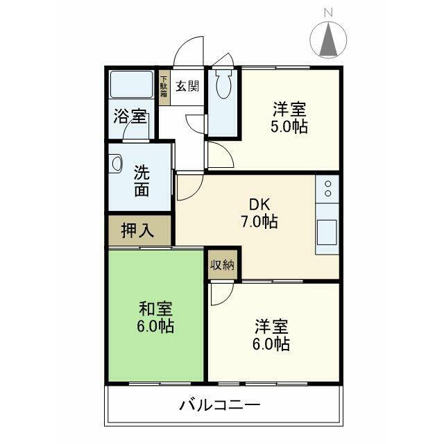 横浜市瀬谷区三ツ境のマンションの間取り