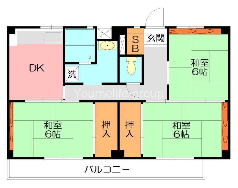 ビレッジハウス二宮3号棟の間取り