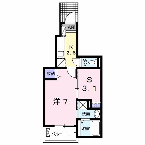 北九州市小倉北区日明のアパートの間取り