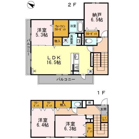 中頭郡北谷町字桑江のマンションの間取り