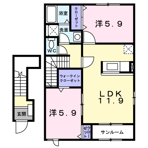 アルモニーハイツIIの間取り