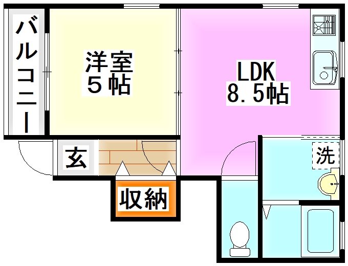 田川市千代町のアパートの間取り