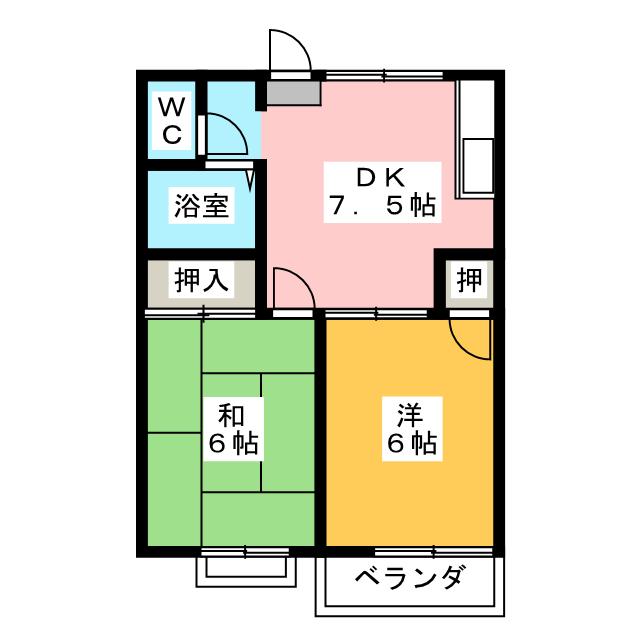 ハイツコスモスの間取り