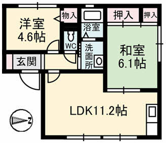 オリーブテラス　A棟の間取り