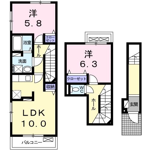 スカイタウンＡの間取り