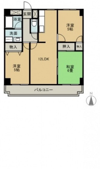 広島市西区古江西町のマンションの間取り