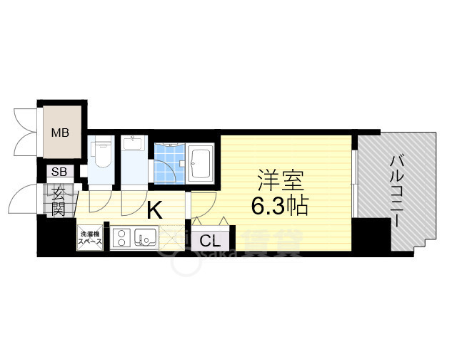 プレサンス神崎川ファインブレスの間取り