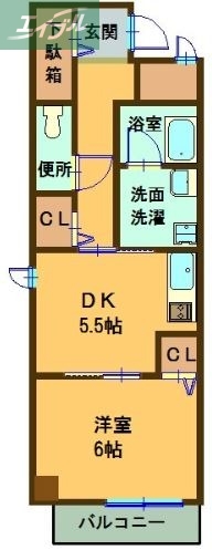 パルロイヤル東島田の間取り