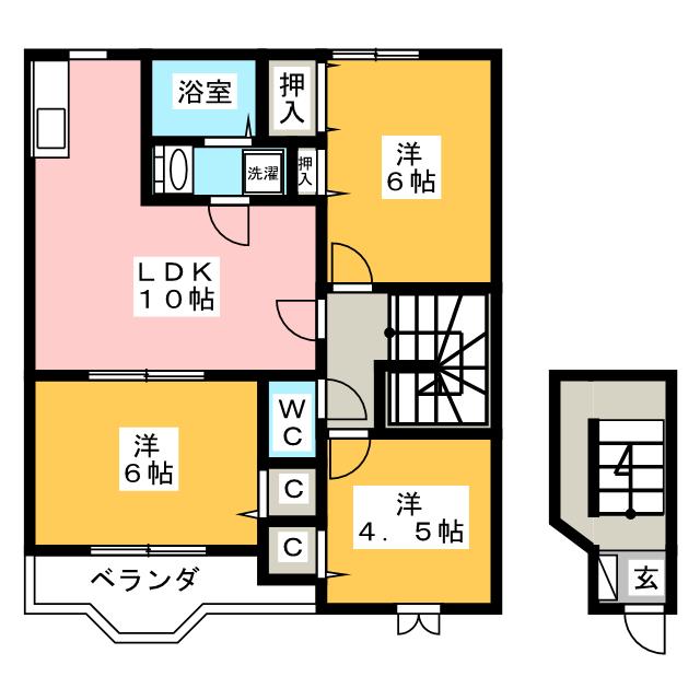 クレストール瑞穂Ａの間取り