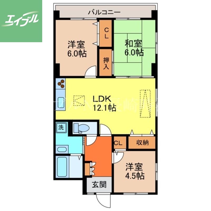 脇崎マンションIIの間取り