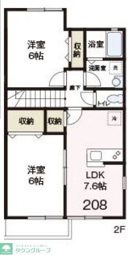 大和市西鶴間のアパートの間取り