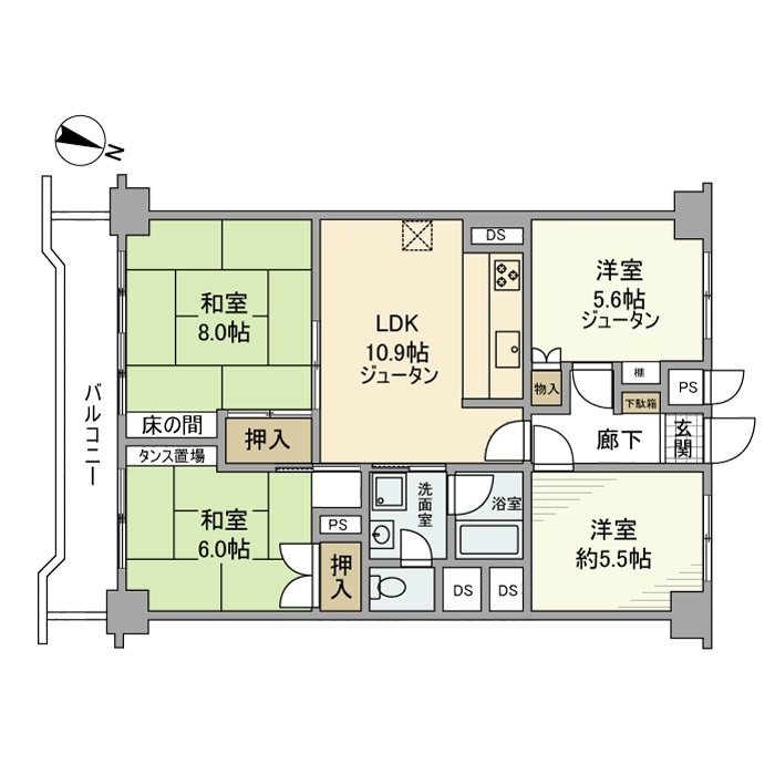 柏市根戸のマンションの間取り