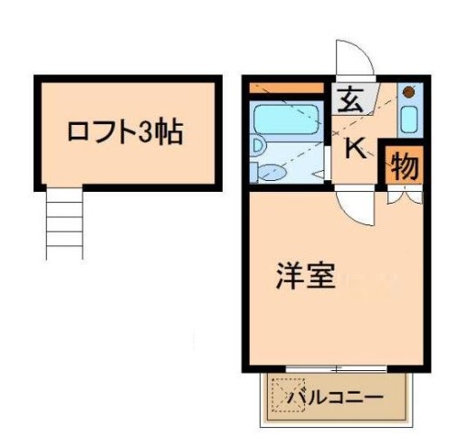 渋谷区元代々木町のアパートの間取り