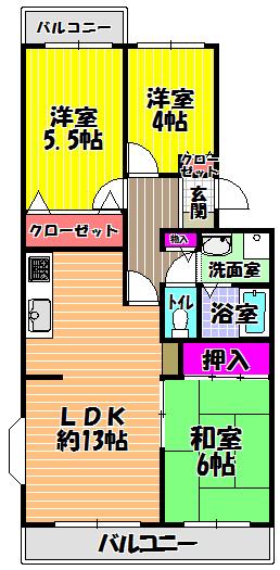 エミネンス立矢の間取り写真