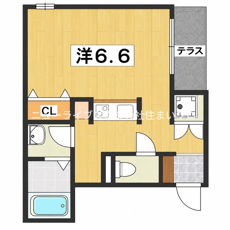 京阪本線 萱島駅 徒歩3分 3階建 築2年の間取り写真