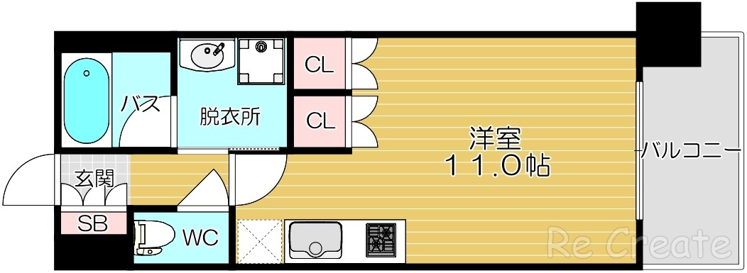 CITY SPIRE難波WESTの間取り写真