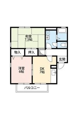 ＪＲ東海交通事業城北線 味美駅 徒歩17分 2階建 築28年の間取り写真