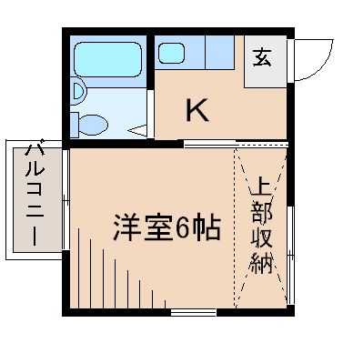 東急東横線 元住吉駅 徒歩4分 2階建 築37年の間取り写真