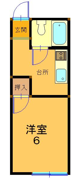コーポ葉月の間取り写真